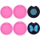 thumbnail image 1 of Molde de silicona para posavasos redondo de 4 piezas, molde de fundición de resina epoxi, molde de silicona para llavero para tapetes de taza, decoración del hogar (rosa, 6,5 cm, 7,5 cm de diámetro) Ormromra HMHZ1147, 1 of 7