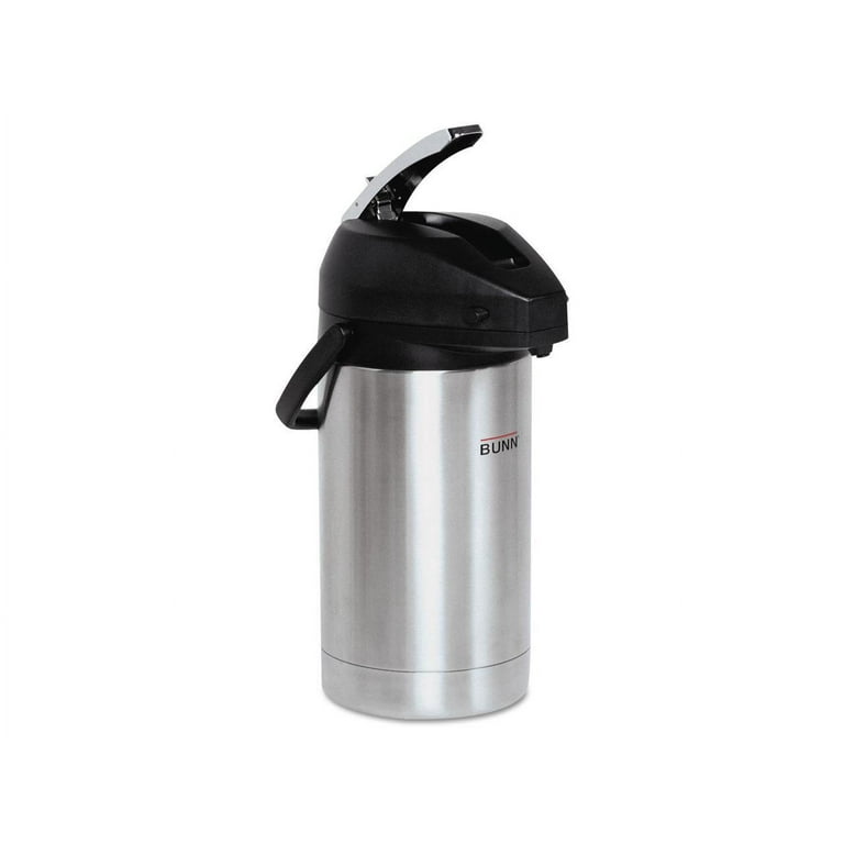 3 Liter Lever Action Airpot, Stainless Steel/Black 3 Liter Lever Action Airpot, Stainless Steel/Black