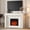 51''White & Gold & #A 23" fireplace, variant on HUJAUU 51" Modern Fireplace TV Stand for Living Room, Entertainment Center with Faux Marble Finish & 23" Electric Fireplace Insert, White & Gold