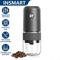 INSMART Electric Coffee Grinder, Adjustable Coarseness Coffee Bean Grinder 5 Grind Settings, Detachable & Washable, Type-C Charging, Quiet Motor for Coffee Spices Nuts