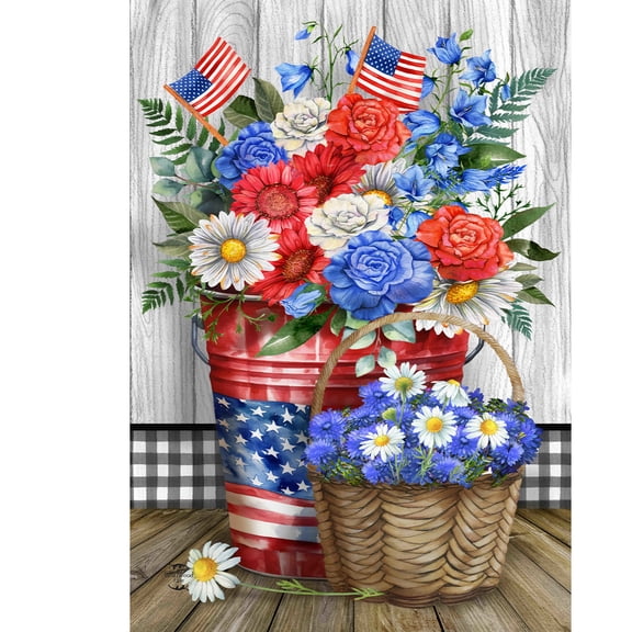 Briarwood Lane Summer House Flag 40x28 For Outdoor Red White and Beautiful For Summer House Flag