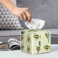 thumbnail image 6 of Lsque Avocado for Exercise Printed Tissue Box Cover Holder, Facial Paper Organizer Dispenser,Square with Bottom Belt, PVC Leather Decorative Organizer, 6 of 8