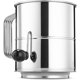 thumbnail image 1 of Tamiz de harina, manivela giratoria de acero inoxidable de 8 tazas, tamiz de azúcar para hornear con pantalla de malla fina de 16, resistente a la corrosión Fokelyi HMHZ1175, 1 of 9