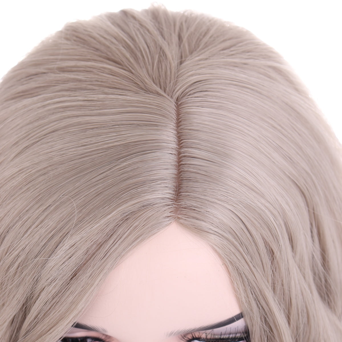 RightOn 14" Ash Blonde Wig Short Curly Wig Blonde Bob Wig Charming Women Beach Wave Wigs Ash Blonde Wig for Cosplay Party with Wig Cap