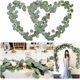 thumbnail image 1 of Guirnalda de eucalipto artificial de 12 pies, decoración de arco de boda, hojas de eucalipto de imitación, enredaderas, guirnaldas verdes hechas a mano, telón de fondo, decoración, 1 of 5