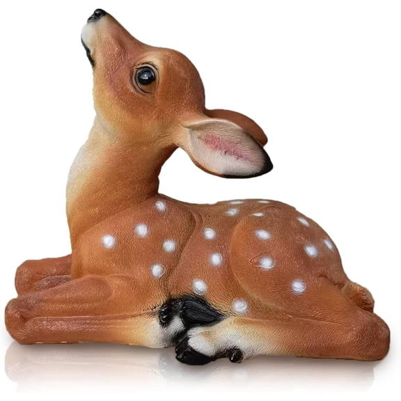Resin Deer Statue, Sika Deer Figurine, Novelty Outdoor Animal Sculpture for Garden, Lawn, Patio, Backyard, Balcony Decor(RL 1 PC)