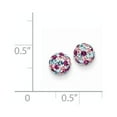 thumbnail image 2 of 14k Yellow Gold Multi-colored Crystals 6mm Post Earrings - Measures 6x6mm Wide, 2 of 2