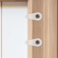 thumbnail image 3 of Qucyy 50 Pack Glass Retainer Clips Kit Glass Door Retainer Clips Cabinet Door Glass Retainer Clips Window Screen Clips Mirror Clips with Screws for Fixing Glass Cabinet Doors (4mm,Silver Screw), 3 of 5
