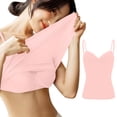 thumbnail image 6 of Textilo Plus Size Dress Built In Bra Tank Top for Women V Neck Spaghetti Strap Tanks Camisole Sleeveless Cami Top Flowy Casual Summer Loose Fit Lightweight Tunic Tees,Pink 5XL, 6 of 6