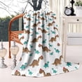 thumbnail image 2 of Brown and Teal Dinosaur Pattern Blanket,Comfortable Soft Lamb Wool Throw Blanket,All Season,Warm Lightweight Blankets for Sofa Bed Couch Living Room Chair,40"x50", 2 of 4