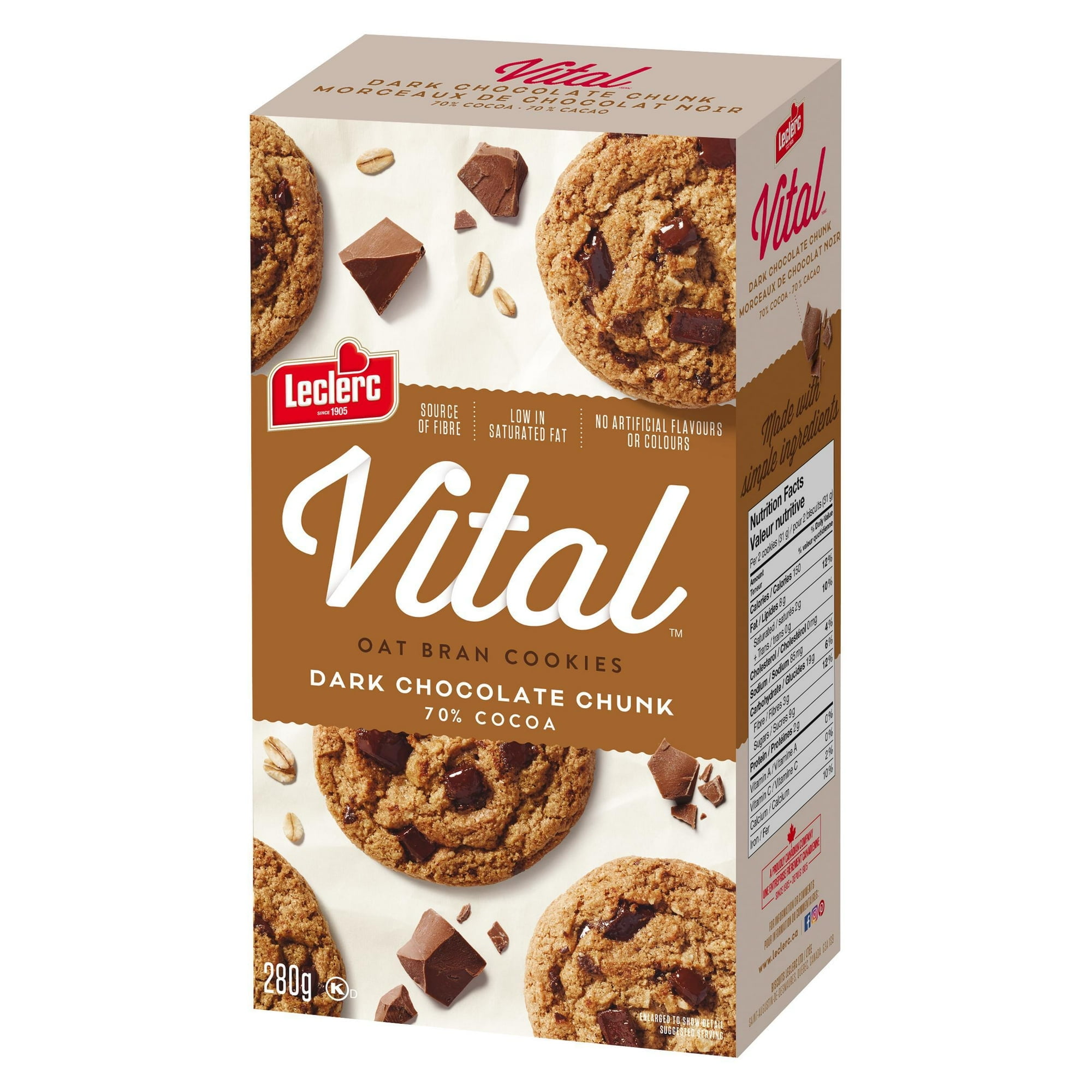 Biscuits Vital Morceaux de Chocolat Noir