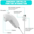 thumbnail image 2 of 2 Pack Wii Nunchuck Controllers, kiwitatá Nunchuk Replacement Video Games Gamepad Controller for Wii Wii U Motion Remote Controllers, 2 of 7