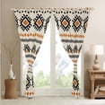 thumbnail image 4 of Bohemian Aztec Blackout Curtains Boho Hippie Curtains, Western Tribal Pattern Curtains & Drapes Native Indian American Living Room Curtains, Abstract Geometric Window Curtains Beige Black Orange, 4 of 6