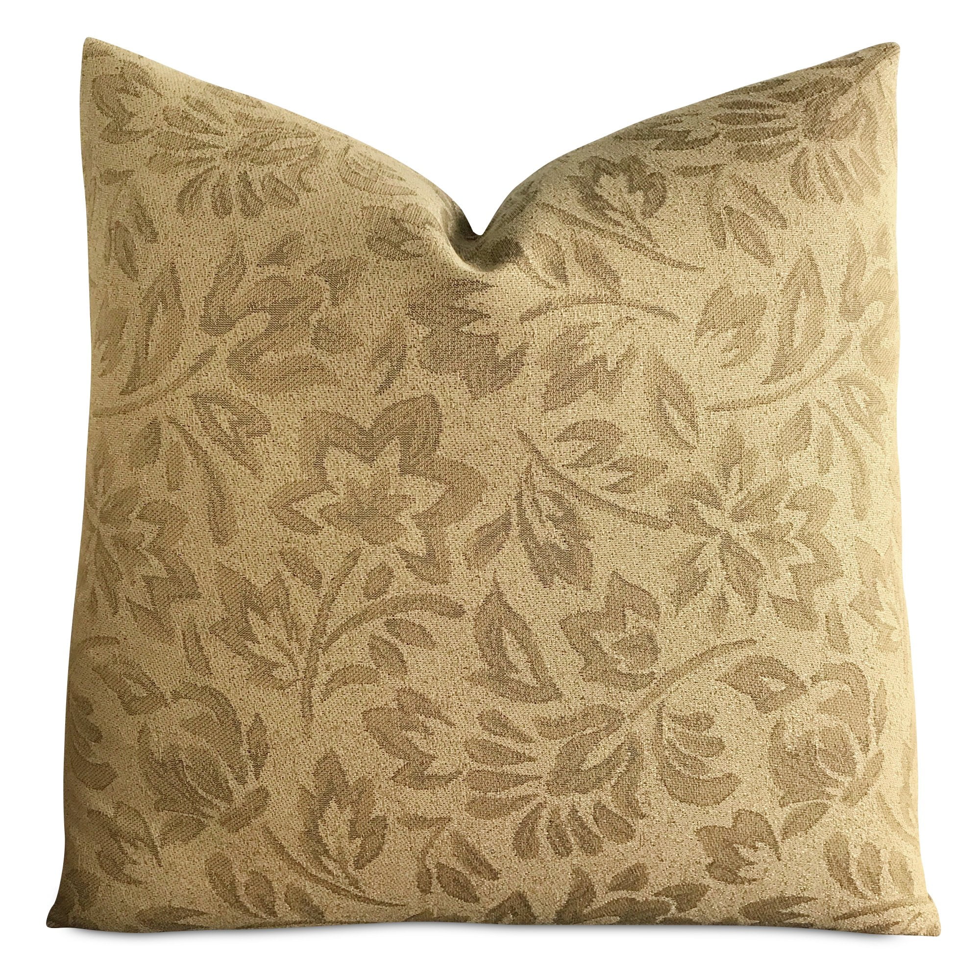 Neutral Monochromatic Floral Pattern Jacquard Luxury Woven Decorative