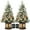 Green, variant on Festisoul 3ft Prelit Artificial Christmas Tree, 2Packs Flocked Tabletop Christmas Tree with 78 Warm White LED Lights 8 Modes & Timer for Home Office Christmas Decoration