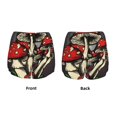 thumbnail image 6 of Uemuo Red Mushrooms Pattern Women's Athletic Shorts High Waisted Running Shorts with Liner Pockets Gym Elastic Workout Shorts-XX-Large, 6 of 9