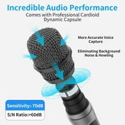Aveek Wireless Microphone for Karaoke, 2.4GHz Professional Handheld Microphones with Rechargeable Receiver, Cordless Mic for Singing, Speaker, Pa System, Dj, Party, Speech(2pcs)