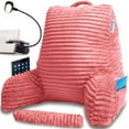 thumbnail image 1 of Homie Almohada de lectura con soporte para muñeca tiene reposabrazos y soporte para la espalda para descansar en cama, descansar, leer, trabajar en una computadora portátil, mirar televisión (rosa), 1 of 1