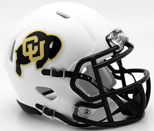 Colorado Buffaloes Matte White Riddell NCAA Speed Mini Helmet