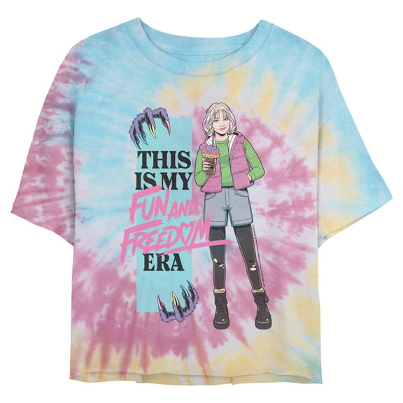 Juniors' Wednesday Enid Fun and Freedom Cropped T-Shirt