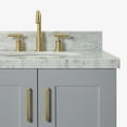 thumbnail image 4 of Ariel Taylor 37 In. Right Offset Oval Sink Vanity With Carrara White Marble Countertop In Grey, 4 of 10