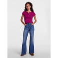 thumbnail image 3 of Scenario Women's Rib Henley with Short Sleeves, Sizes XS-XXXL, 3 of 5