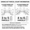thumbnail image 2 of Sumdeal Modern 5-Piece Dining Set, 63-Inch Oval Tempered Glass Table with 4 White PU Leather High-Back Chairs, Silver Legs, 2 of 8
