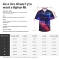 thumbnail image 6 of Lsque Cosmic Cat Psychedelic Journey pattern Hawaiian Shirt for Men, Unisex Summer Beach Casual Short Sleeve Button Down Shirts-Small, 6 of 9