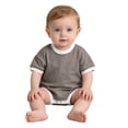 thumbnail image 4 of biudgviw Baby Boy Girl Clothes Short Sleeve Newborn Infant Bodysuit Color Block Casual Round Neck Onesies Rompers Summer Outfits(Gray,9-12 Months), 4 of 6