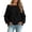 Black, variant on Oksale Off Shoulder Sweatshirt Women with Pockets Casual Drawstring Loose Long Sleeve Oversized Sweatshirts Fall Fashion Clothing White S