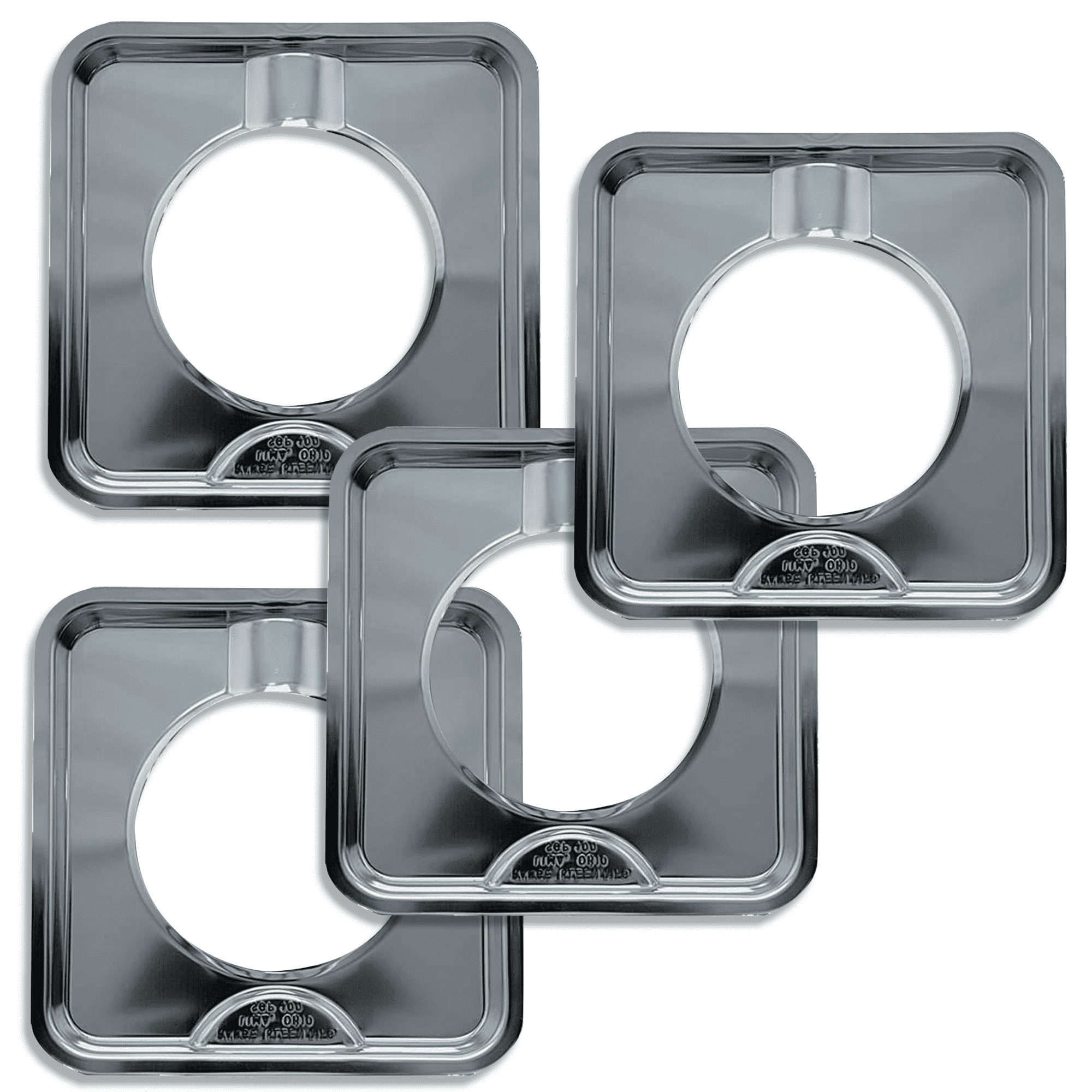 Range Kleen SGP-400 Chrome Square Range Pan / Yellow Label / Style I (4-PACK)