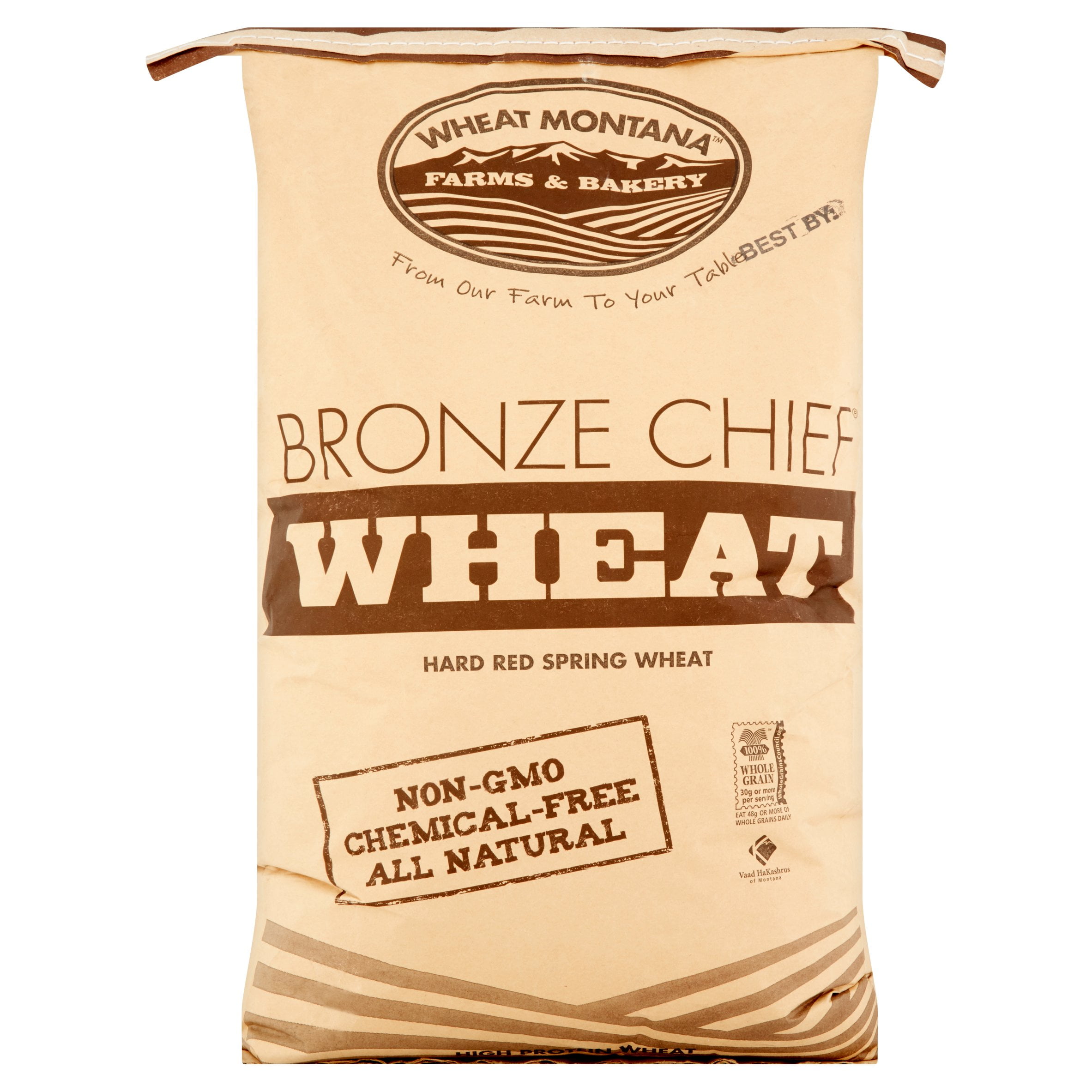Wheat Montana Farms NonGMO Chemical Free Bronze Chief Hard Red Spring