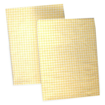 Seed Sprout Gingham Changing Pad Covers - Yellow