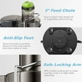thumbnail image 2 of Juicer Machines 400W, 3" Wide Feed Chute Juicer Extractor for Whole Fruit and Vegetables, Anti-slip Feets, 3 Speeds Setting, 2 of 7