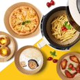 thumbnail image 4 of 100pcs Non-Stick Disposable Air Fryer Liners for 3-5QT Air Frye, Food Grade Parchment (7.9"), 4 of 5