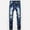 White, variant on IYTR Mens Denims Pants Pants Slim Jeans With Pockets New Trend Stretch Slim Jeans Comfy Gradient Color Button Zipper Fashion Casual Blue XS(29)