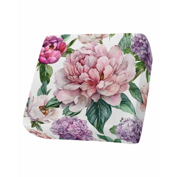 Pink Floral Blossom Sofa Couch Cushion Covers Washable, Removable Stretchable Sectional Couch Covers, Spring Vintage Botanical Flowers Slipcovers for L & T Shape Sofa Furniture Protector S Size 1 pc