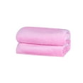 thumbnail image 2 of QAQuu Solid Color Throw Blanket, Soft Cozy Fleece Blanket, Lightweight Fluffy Flannel Blanket for Couch, Bed and Sofa, Warm Plush Blanket for Women, Men and Kids, 60" x 80", Pink, 2 of 9