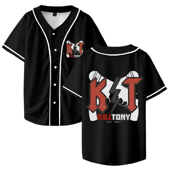 Kill Tony KT Lightning Baseball Jersey Shirt V-Neck Women Men Short Sleeve Streetwear Clothes
