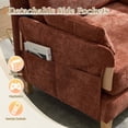 thumbnail image 2 of FFH Foldable Recliner Chair Accent Chair for Adult,3-In-3 Convertible Sleeper Sofa Chair Bed with Detachable Side Pockets,Mid-Century Modern Decor,Suitable For Small Spaces with Three Pillows, 2 of 13
