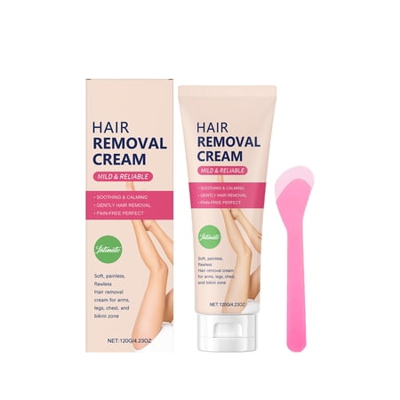 RAGUPEL Intimate Hair Removal Cream for Women: Effective Painless Flawless Depilatory Cream for Arms Legs Chest and Pubic Area,Suitable for All Skin Types 120Ml