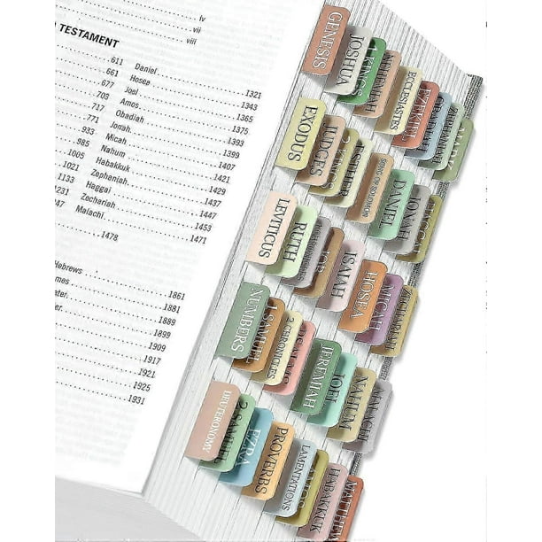 Bible Tabs, Laminated Bible Tabs for Study Bible, Large Print Neutral Bible Tabs for Easy Navigation, Boho Theme, Bible Index Tabs