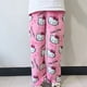 thumbnail image 1 of Sanrio-pantalones de pijama de lana de Coral de Hello Kitty para mujer, Pantalones suaves, pantalones casuales para el hogar, regalo de cumpleaños Kawaii, dibujos animados de Anime, nuevo, 1 of 3