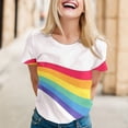 thumbnail image 1 of Womens Casual Printed Short Sleeve O Neck T Shirt Top Women Shirts Compression Womens Short Sleeve Shirts Spandex T Shirt Women Long Sleeve Running Tee Womens Casual Workout Tops Women Casual Raglan, 1 of 3
