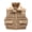 Beige, variant on KAUOD Boys Cargo Puffer Vest Zip up Collar Winter Padded Sleeveless Jackets Kids Toddler Snap Button Pockets down Outwear