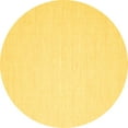 thumbnail image 1 of Ahgly Company Indoor Round Abstract Yellow Contemporary Area Rugs, 4' Round, 1 of 4