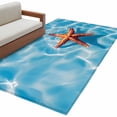 thumbnail image 2 of Ocean Starfish Washable Area Rugs 4'x6', Summer Water Low Pile Throw Living Room Rug Non-Slip Sturdy Edge Binding Carpet for Indoor Entryway Bedside Kitchen, 2 of 9