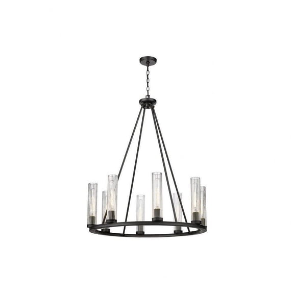 8 Light Chandelier in Transitional Style-40 inches Tall and 33 inches Wide-Bronze Finish Bailey Street Home 372-Bel-4652131