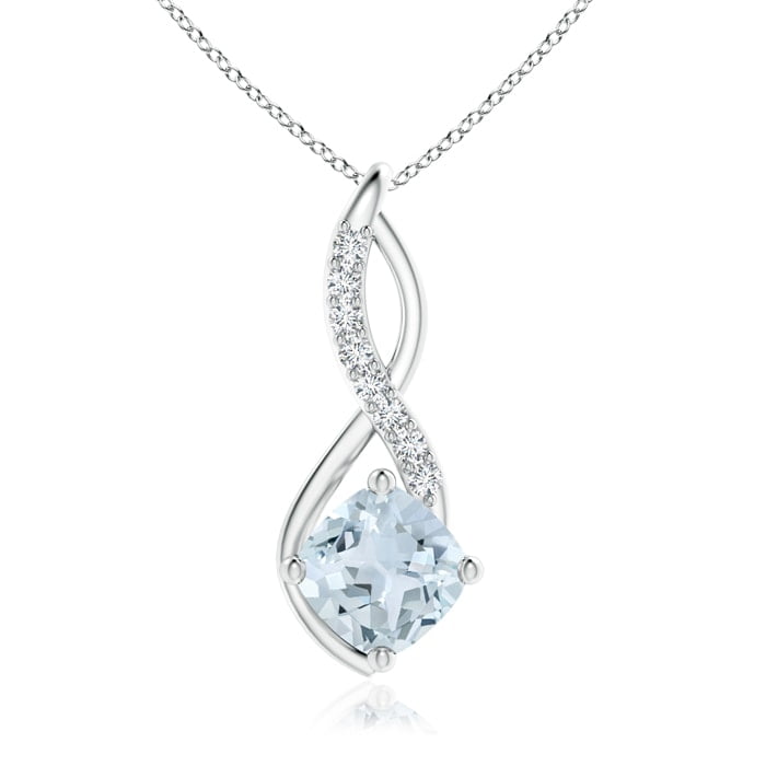 aquamarine infinity necklace