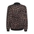 thumbnail image 4 of inhzoy Women's Bomber Jacket Lightweight Zip Up Casual Metallic Jacket Coat Outerwear Leopard M, 4 of 7